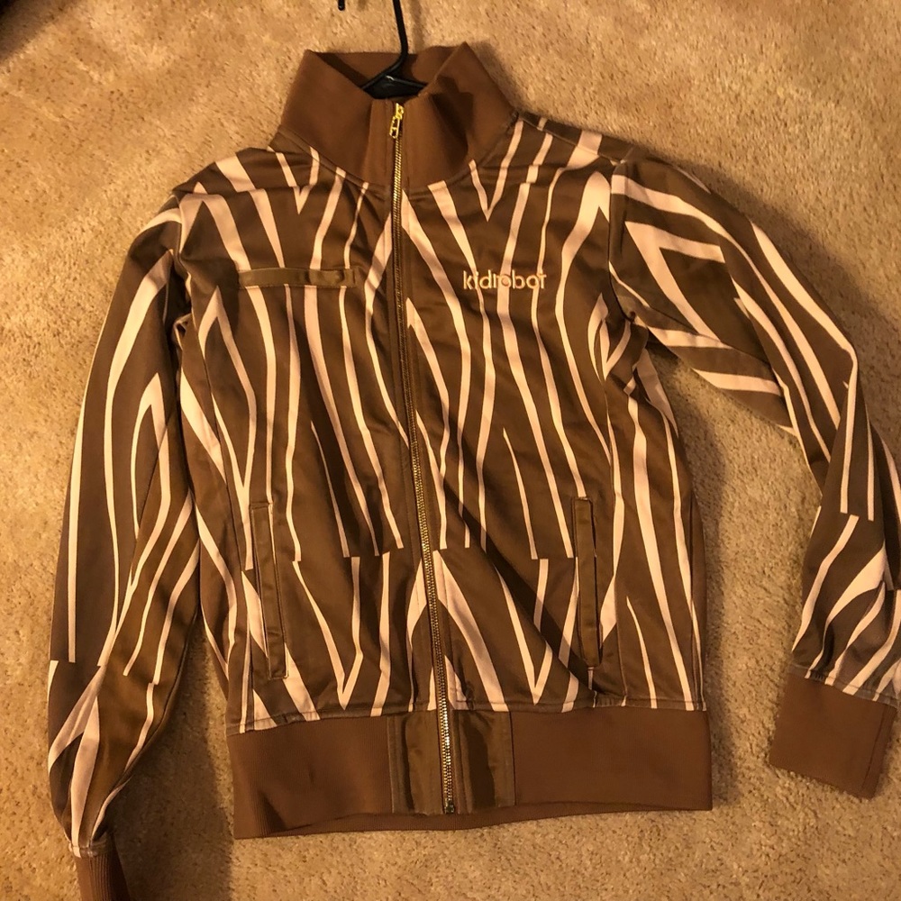 Kidrobot wood grain track jacket - limited edition
